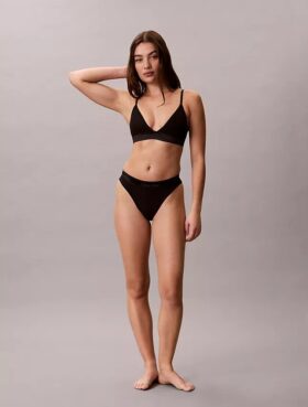 Ikonisk bomulls- og Modal-Bralette med metallisk, lett fôret trekant