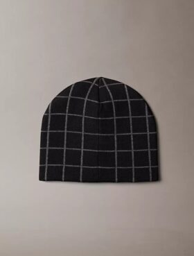 Jacquard-lue med rutemønster