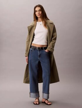Jeans med høy midje og rett ben Jeans med høy midje og rett ben