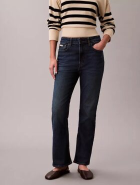 Jeans med høy midje og utvidet ben Jeans med høy midje og utvidet ben