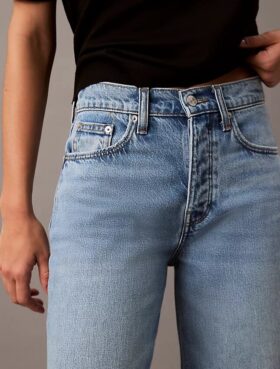 Jeans med vid ben og lyocellblanding Jeans med vid ben og lyocellblanding