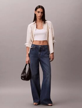 Jeans med vid benvidde