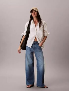 Jeans med vid benvidde