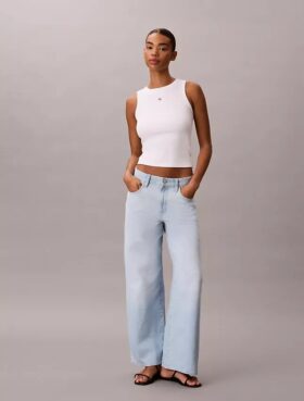 Jeans med vid benvidde