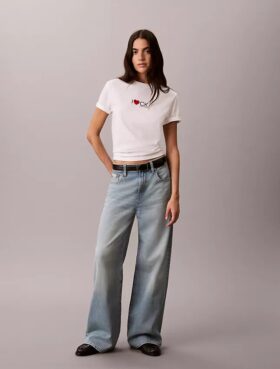 Jeans med vid benvidde