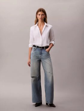 Jeans med vid benvidde