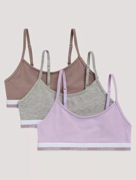 Jente-Bralette i Cotton Stretch, 3-pakning