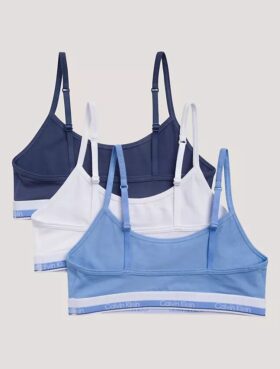 Jente-Bralette i Cotton Stretch, 3-pakning
