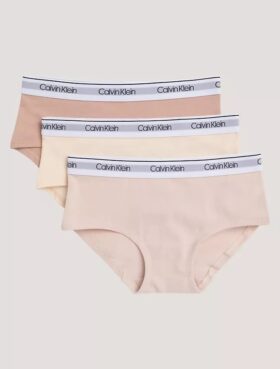 Jente-Hipster i Cotton Stretch, 3-pakning
