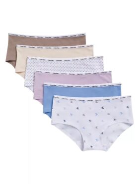 Jenter Cotton Stretch Hipster, 6-pakning