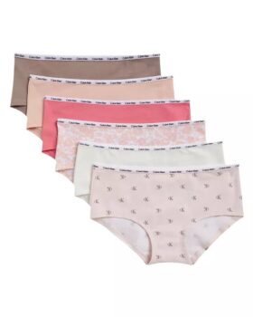 Jenter Cotton Stretch Hipster, 6-pakning