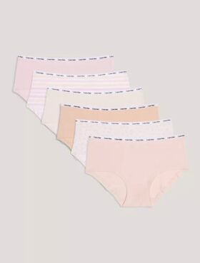 Jenter Cotton Stretch Hipster, 6-pakning