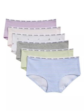 Jenter Cotton Stretch Hipster, 6-pakning