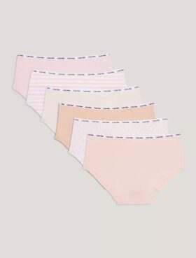 Jenter Cotton Stretch Hipster, 6-pakning