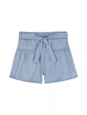 Jenter-shorts med snøring i livet