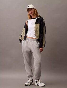 Joggebukse i fleece med Monogram