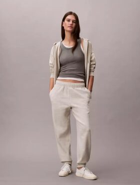 Joggebukse i fleece med Monogram