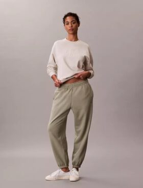 Joggebukse i fleece med Monogram