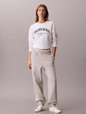 Joggebukse i fleece med Monogram
