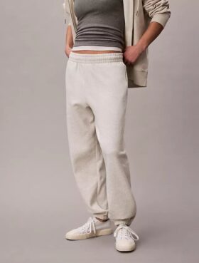 Joggebukse i fleece med Monogram