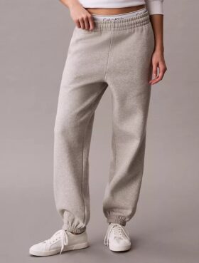 Joggebukse i fleece med Monogram
