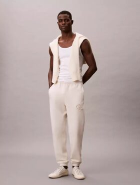Joggebukse med fleece-Monogram