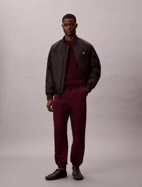 Joggebukse med fleece-Monogram