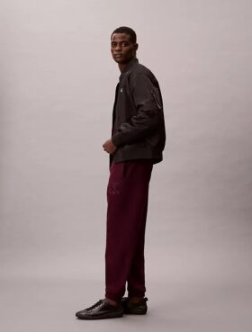 Joggebukse med fleece-Monogram