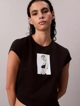 Kate Moss grafisk baby-T-skjorte