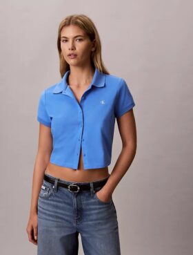 Kjølig, kort polo-skjorte i jersey