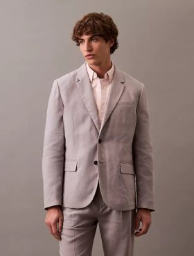Klassisk blazer i linblanding