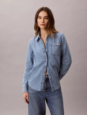 Klassisk Denim-skjorte med knapper