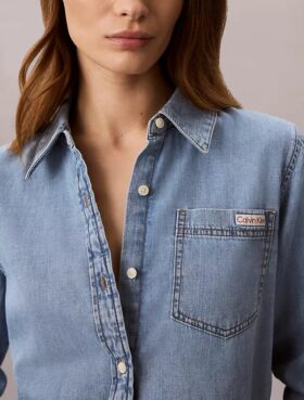 Klassisk Denim-skjorte med knapper