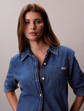 Klassisk Denim-skjorte med knapper