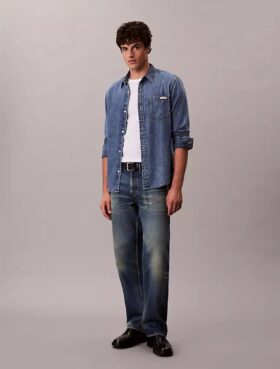 Klassisk Denim-skjorte med knapper
