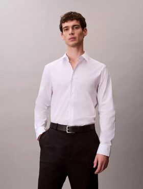 Klassisk stretch-skjorte med knapper